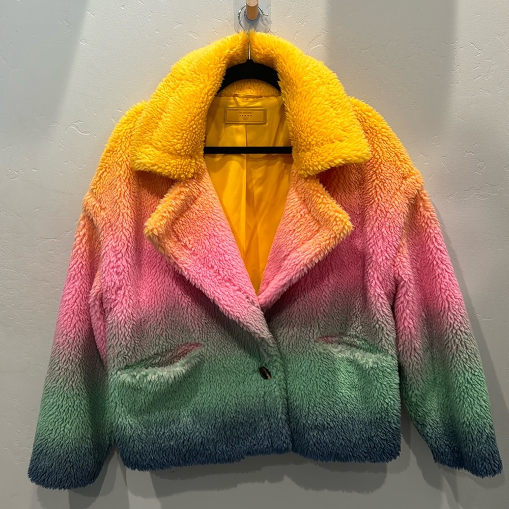 Blanknyc size medium coat. Rainbow coloring.